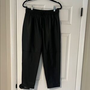 Zara Pleather Black Straight Leg Pants